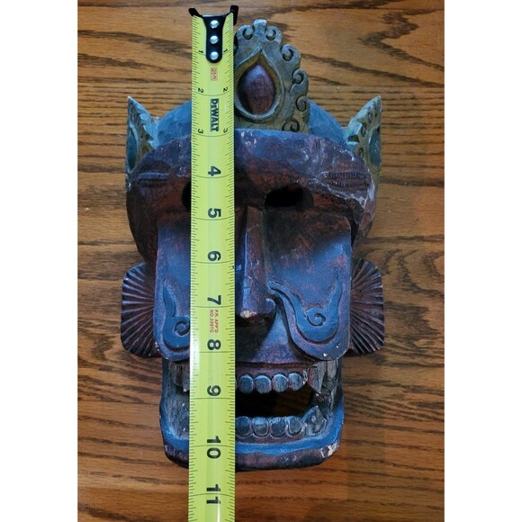 Handmade Vintage Nepal Tibet Mask - Picture 7 of 8